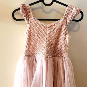 🌸 Zenzi Blush Pink Sequin Dress – Size Small (6/7)